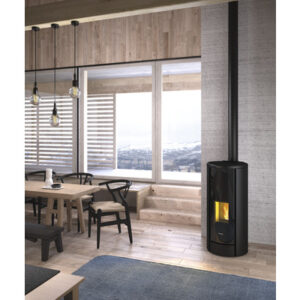 Poêle à granulés FreePoint Breeze acier noir 9,1 kW