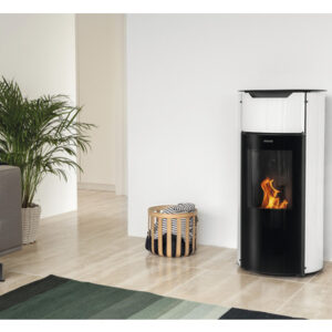 Poêle à granulés Aduro P1.4 acier noir/blanc 8 kW