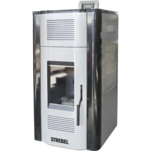Poêle à pellets Strebel Varan 1.20 gris acier 20 kW