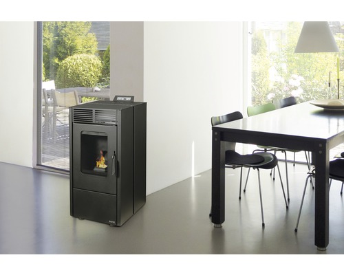 Poêle à granulés Rowi Puro acier noir 6 kW – Image 2