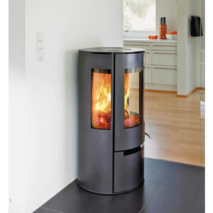 Cheminée Aduro 9 acier noir avec tiroir 6 kW