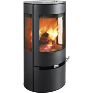 Cheminée Aduro 9 acier noir avec tiroir 6 kW