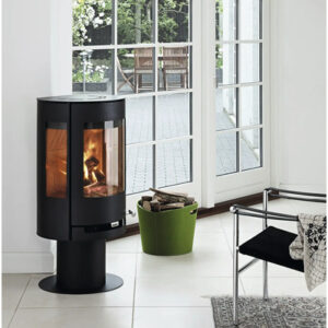 Poêle cheminée Aduro 9-3 en acier noir 6 kW