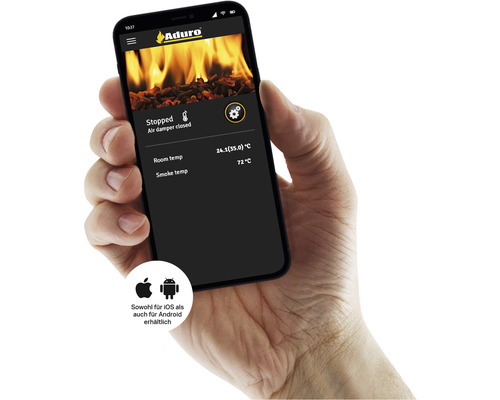 Poêle à granulés Aduro P1 acier noir 8 kW – Image 5