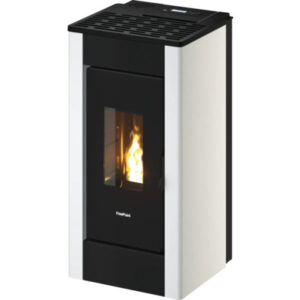 Poêle à granulés FreePoint Sharp Airtight acier blanc 7 kW