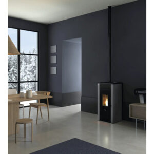 Poêle à granulés FreePoint Sharp Airtight acier blanc 7 kW