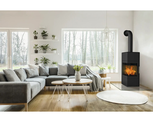 Cheminée Royal Steel Noir 6 kW – Image 2